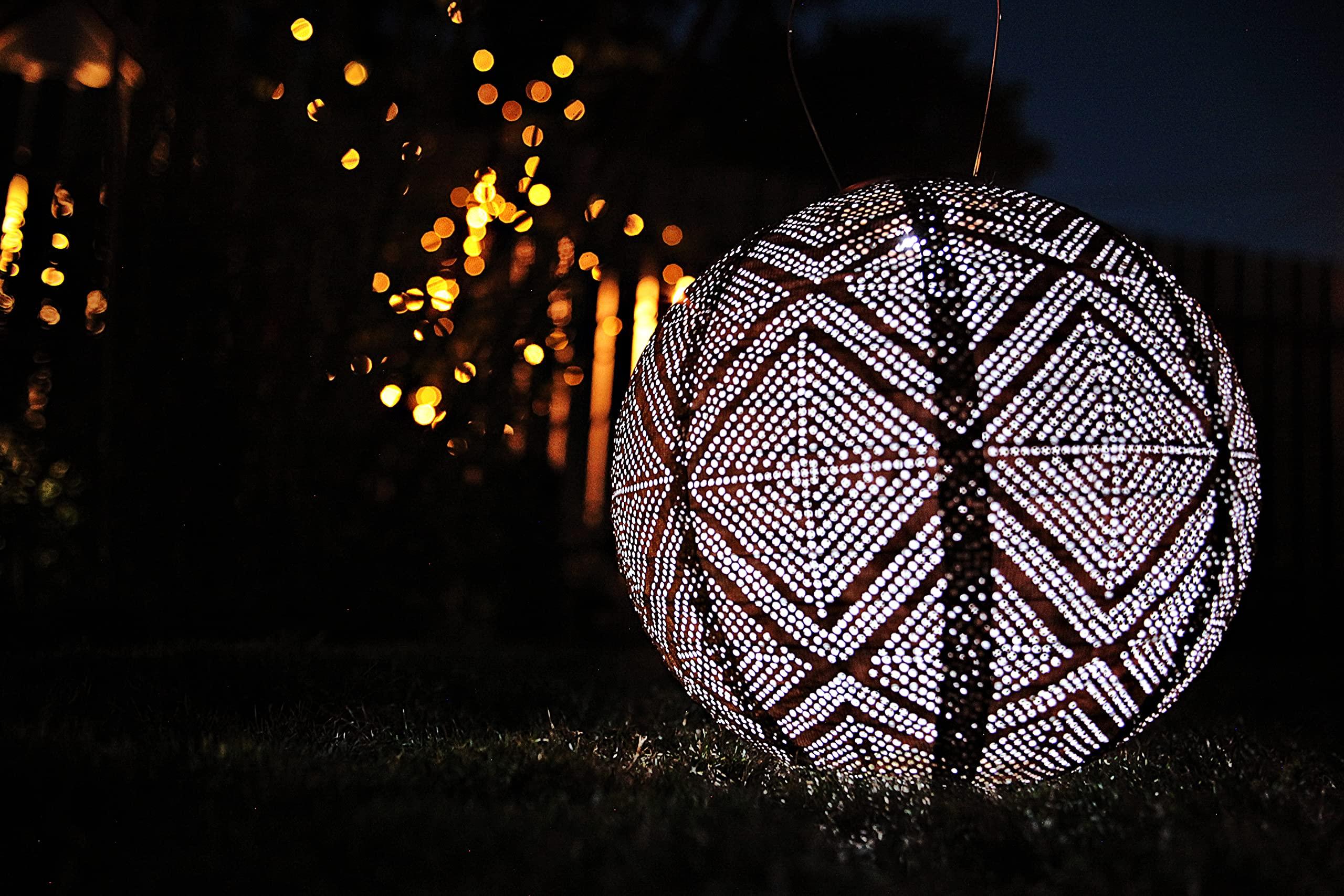 Allsop Allsop Soji Stella Market - 12\" Handmade LED Outdoor Solar Lantern - Copper