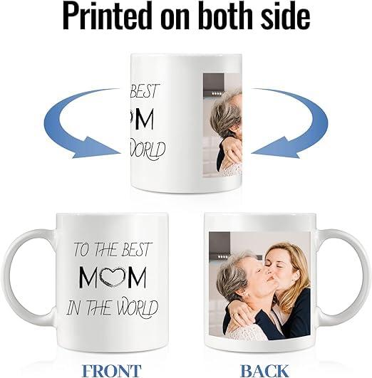Individz Personalized Coffee Mug, Custom Mug with Picture Logo Text, Customized Gifts for Women, Men, Boyfriend, Girlfriend, Christmas Gifts, Custom Cups 11oz White (1)
