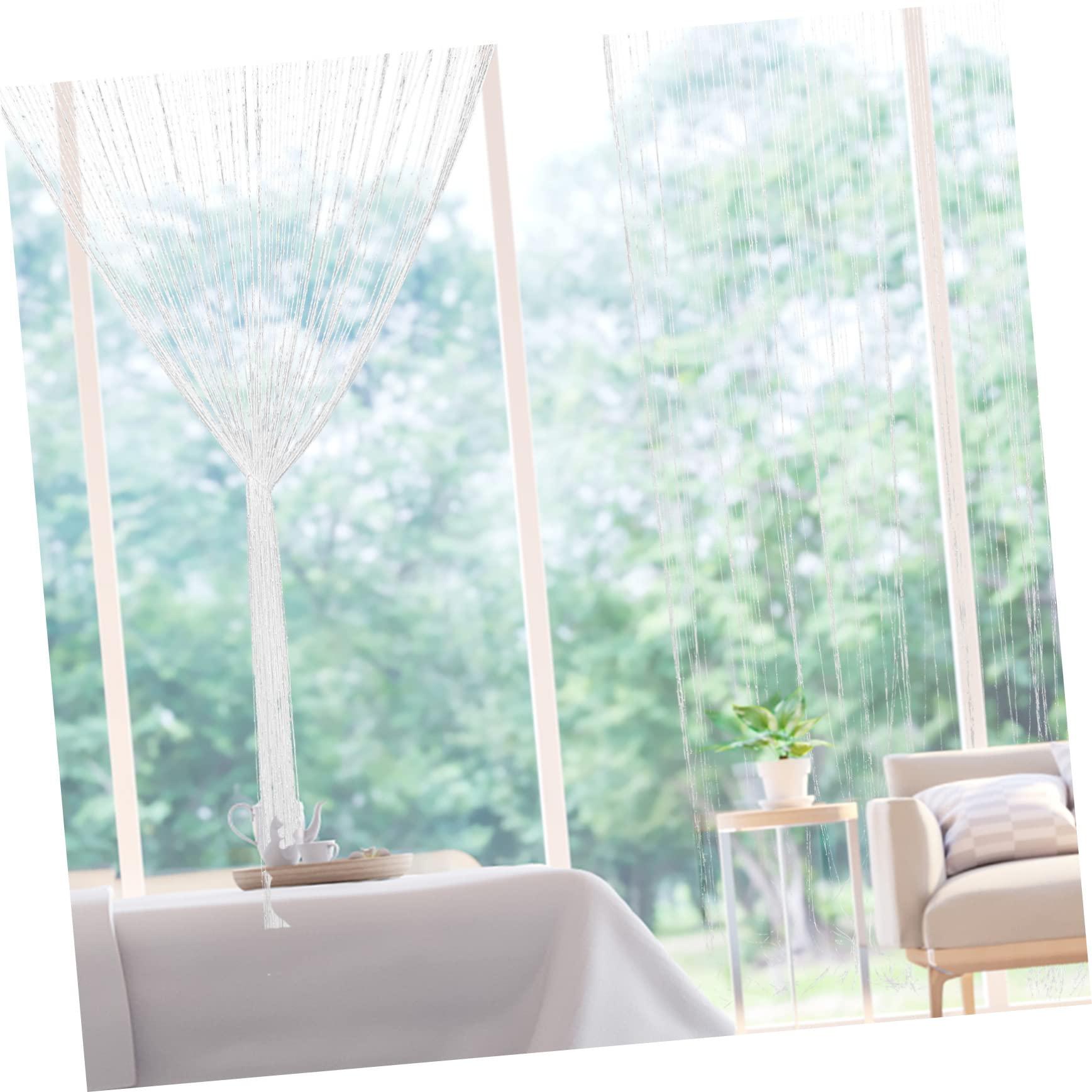 Cabilock Cabilock 2pcs String String Curtain Door Window Hallway Decor for Walls Polyester White