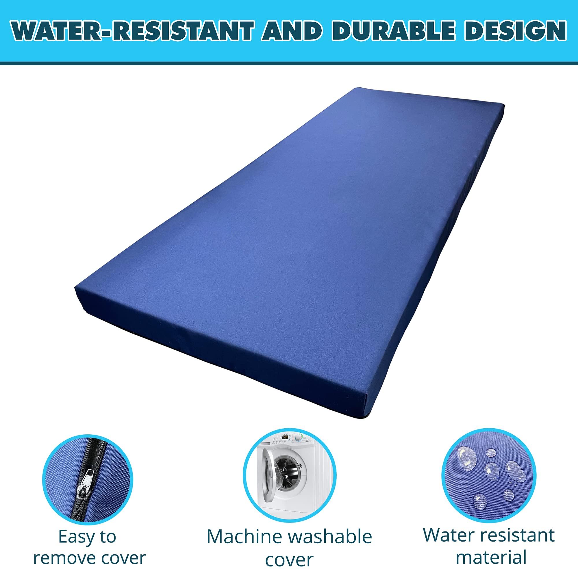 Foamma Foamma 3 x 24 x 72 Water Resistant Memory Foam RV Bunk Mattress, Firm High Density Foam Base, Comfortable and Durable Polyester Cover, Truck, Camper, Travel Trailer, Made in USA!