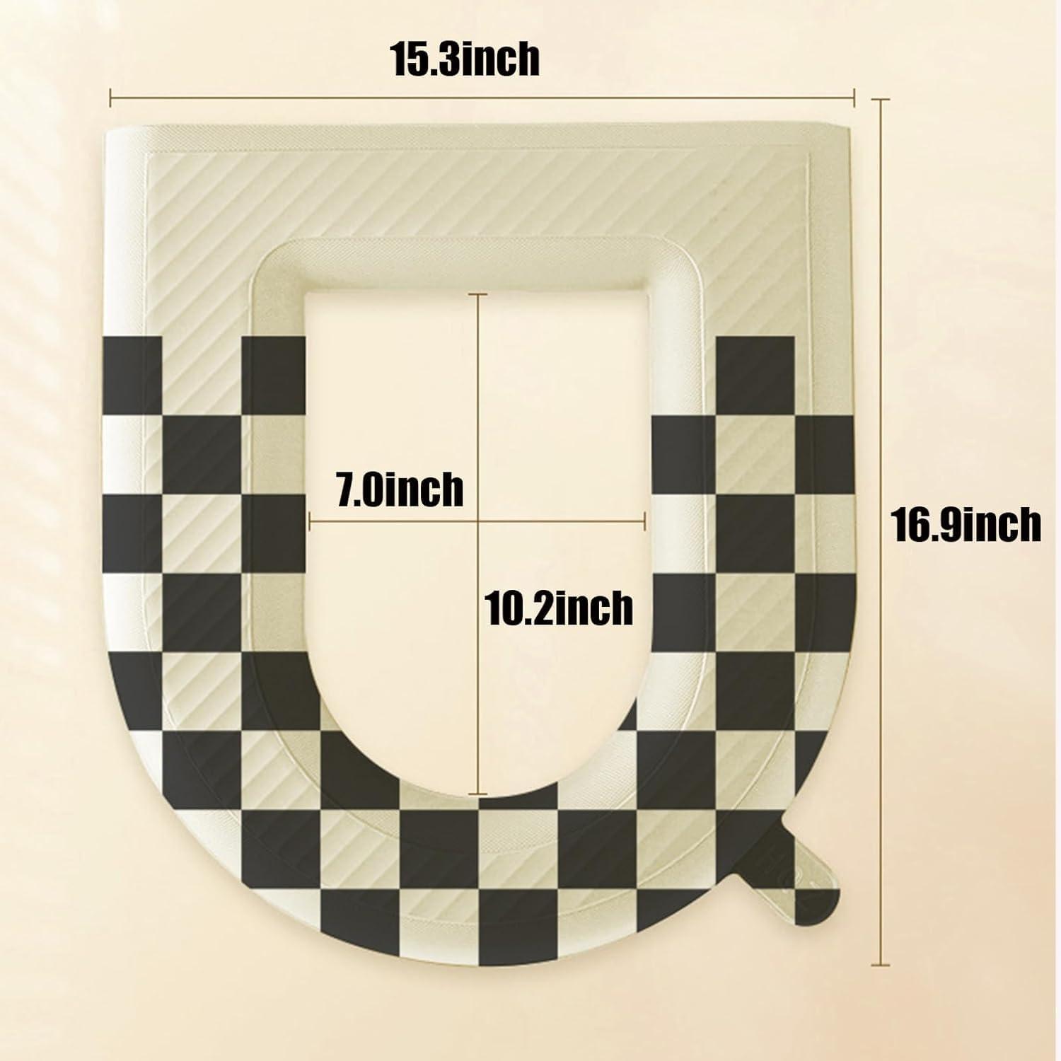 Wcxixo Toilet Seat Warmer Pads, Washable Toilet Seat Cover, Skin-Friendly EVA Soft Washable Pad with Handle