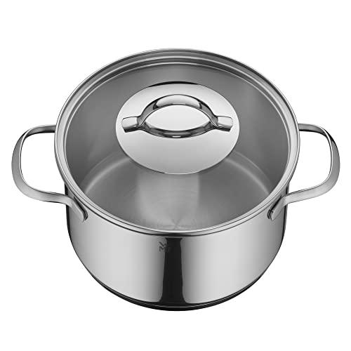 WMF WMF Pot Ø 20 cm Approx. 2.5L Provence Plus Pouring Rim Glass Lid Cromargan Stainless Steel Polished Suitable for Induction Hobs Dishwasher-Safe