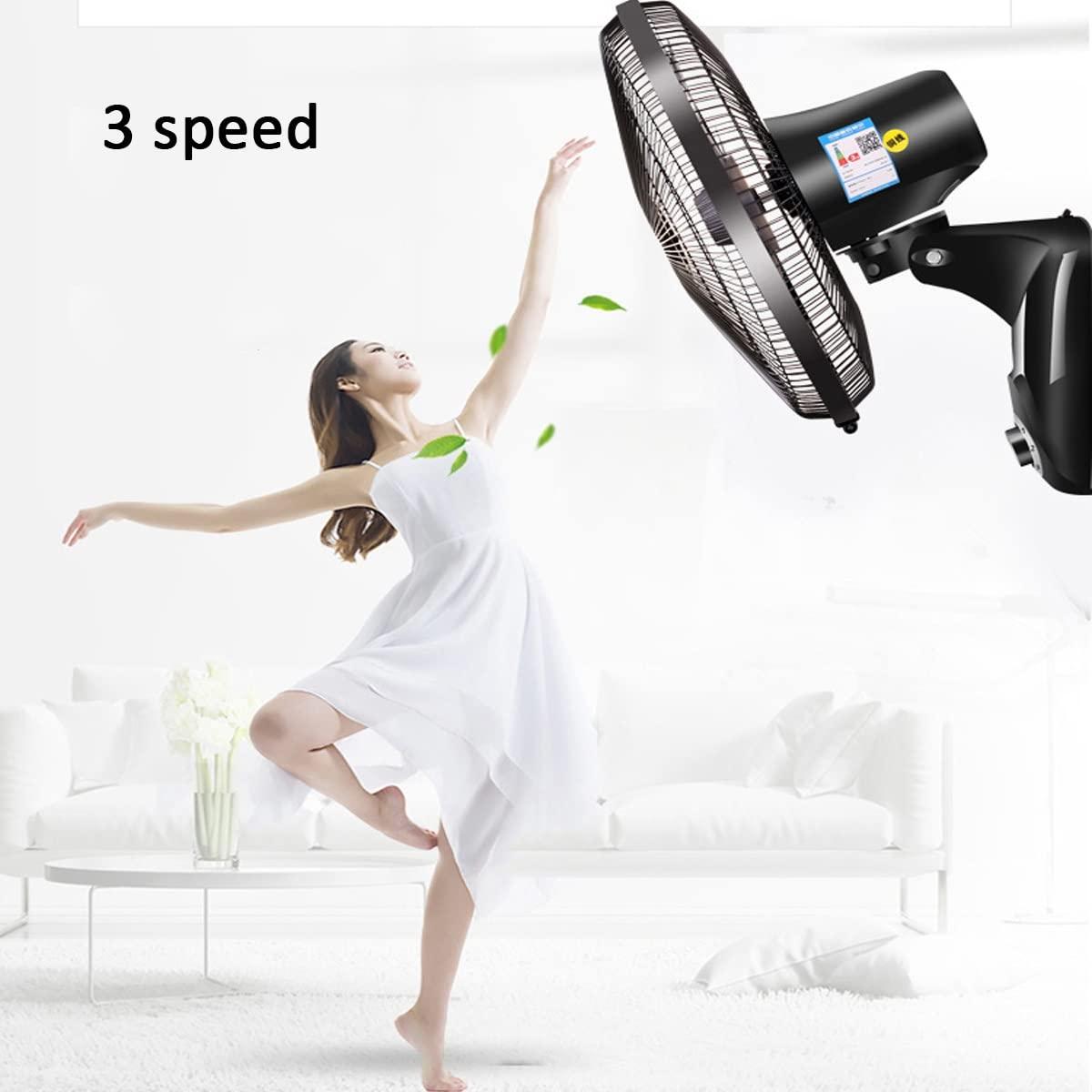 HSPLXYT HSPLXYT Adjustable Oscillating Industrial Wall Mount Fan,5 Blades Adjustable 3 Speed Wall Mount Fan,High Velocity/Black/Heavy Duty,for Outdoor, Commercial, Residential(Remote Control,16in)