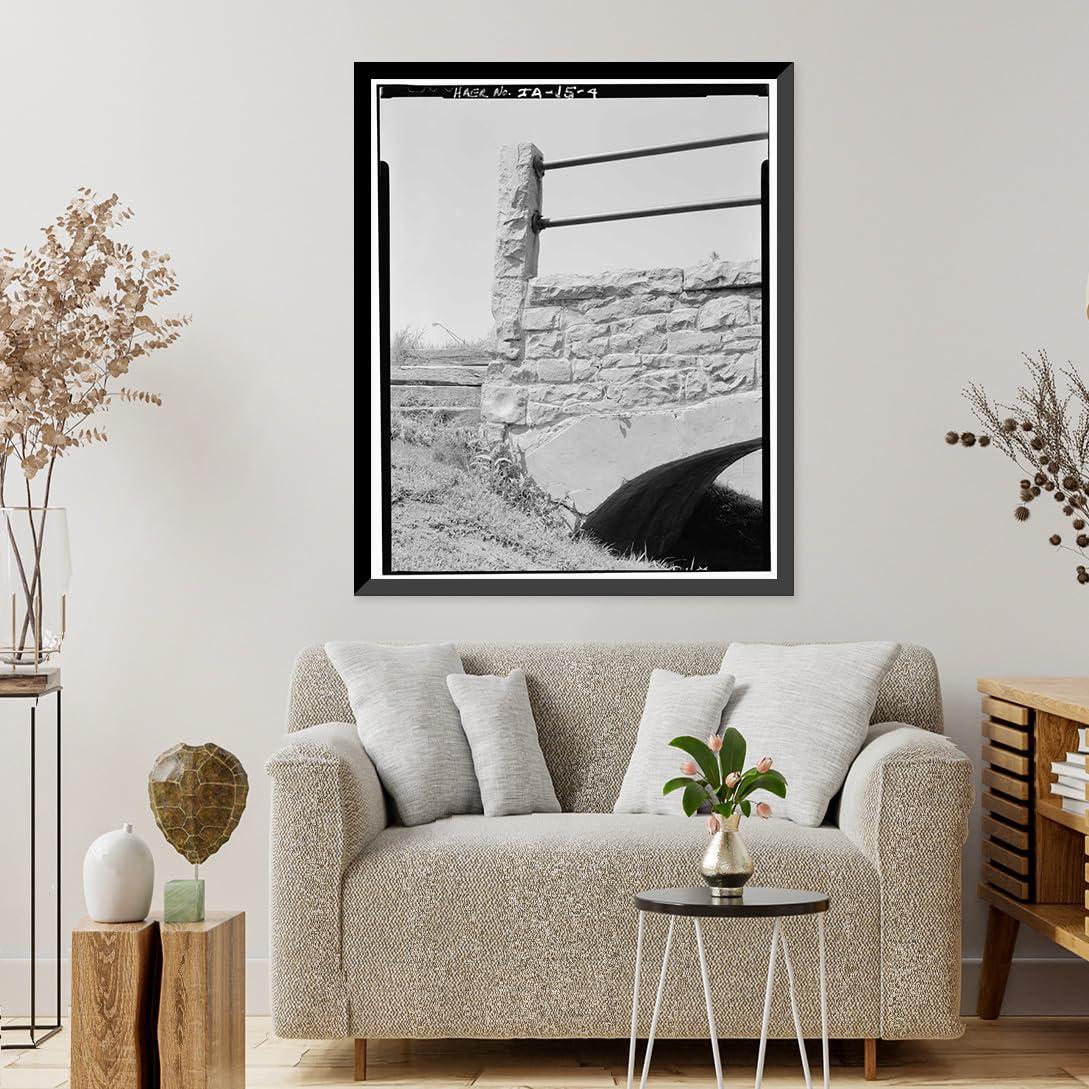 Snapshots of the Past Historic Framed Print, Melan Arch Bridge, Emma Slater Park (Moved from Dry Run Creek), Rock Rapids vicinity, Lyon County, IA - 4, 17-7/8\" x 21-7/8\"