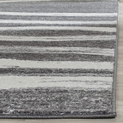 Safavieh SAFAVIEH Adirondack Collection Area Rug - 8\' x 10\', Grey & Cream, Modern Wave Distressed Design, Non-Shedding & Easy Care, Ideal for High Traffic Areas in Living Room, Bedroom (ADR125B)