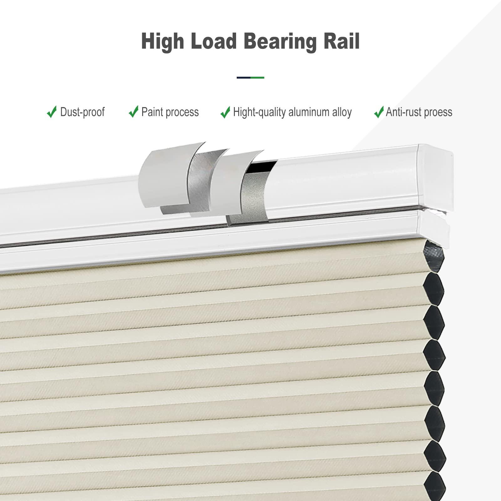 Blinhdome Blinhdome Custom Blackout Top Down Bottom Up Shades, Blinds for Windows Cordless Cellular Shades Room Darkening Blinds, 33" W x 72" H, Beige