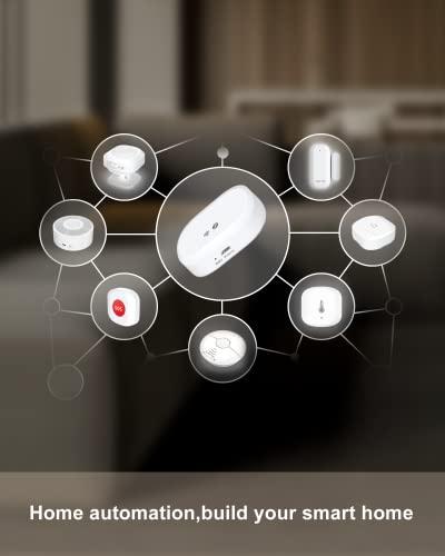 VENZ VENZ 4 Piece Wireless Home Security System - Optional 24/7 Professional Monitoring - No Contract - Compatible with Alexa and Google Assistant - DIY 4 Pieces-Kit with App Alert