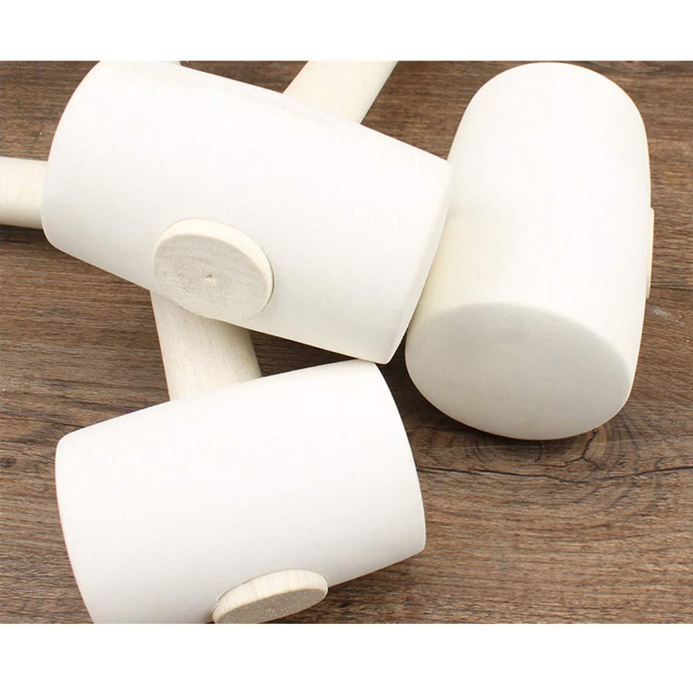 iplusmile Wooden Handle Rubber Hammer Rubber Mallet Kids Hammer Toys Small Hammer for Child Kids Playing