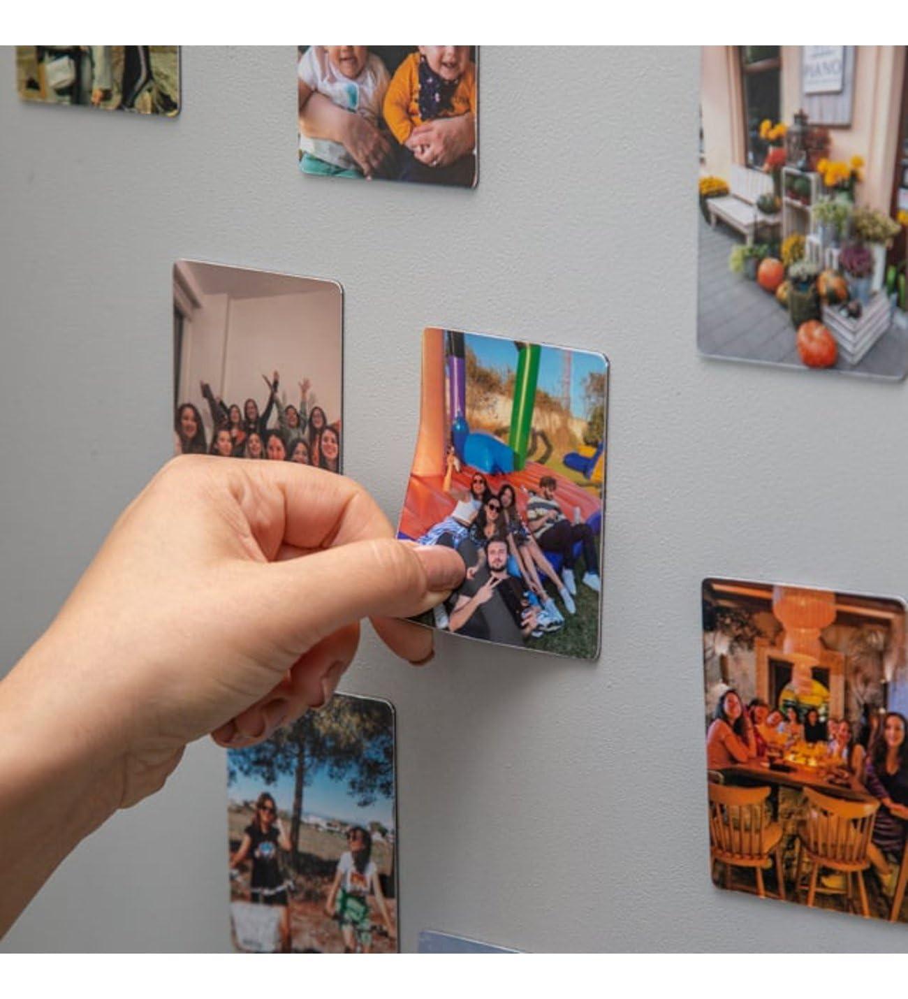 l lalaraf 50 pcs Custom Magnet, Add Your Photo Fridge Magnets, Home Decoration Photo Refrigerator Magnets, Office and Kitchen Locker Magnets