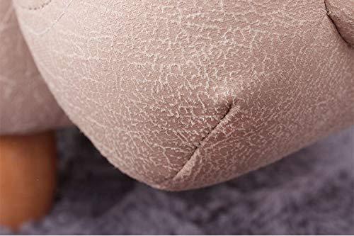 XMZFQ XMZFQ Animal Footstool PU Leather Upholstered Ottoman, Cute Rhinoceros Foot Rest Stool Pouffe Chair,Solid Wood Support Footstool,Brown