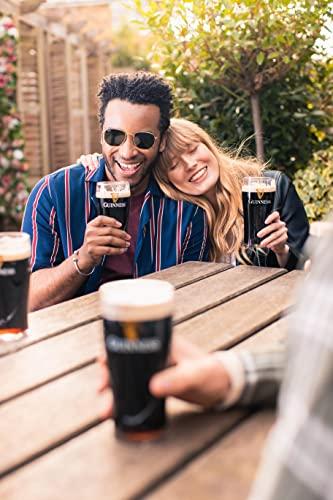 Guinness Guinness Gravity Official Beer Pint Glass | Large 20oz Pints Drinking Thick Beer Glasses Beer 20 oz Glasses