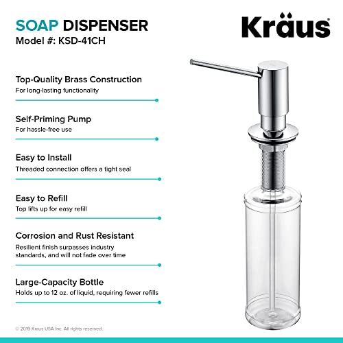 Kraus KRAUS Kitchen Soap and Lotion Dispenser in Chrome, KSD-41CH