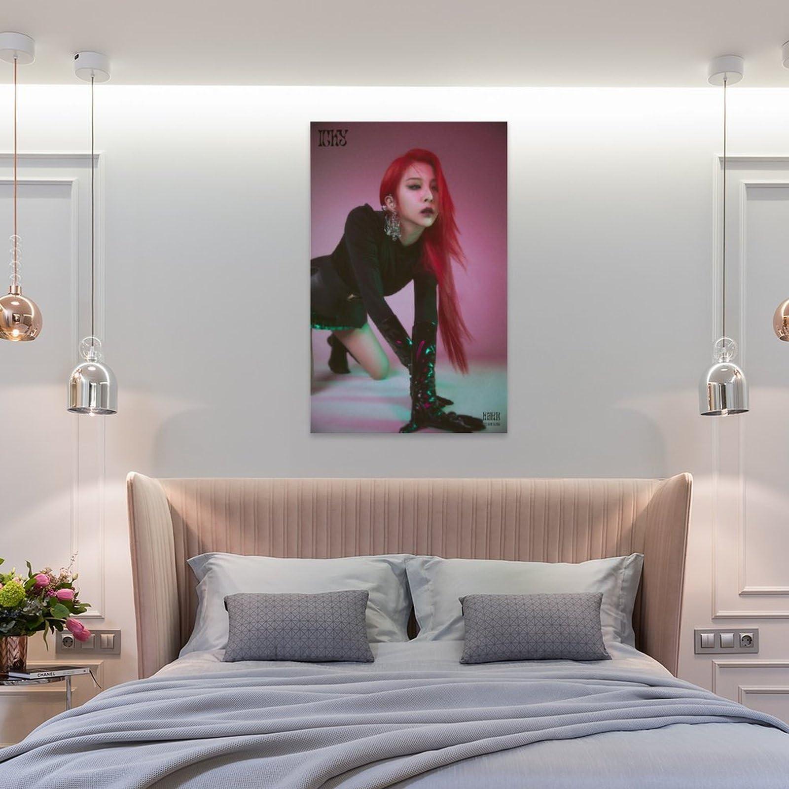 HomeLoft Basics JIWOO KARD Kpop ICKY Group Korea KPOP ARTIST Poster Decorative Painting Canvas Wall Art Living Room Posters Bedroom Painting 20x30inch(50x75cm)