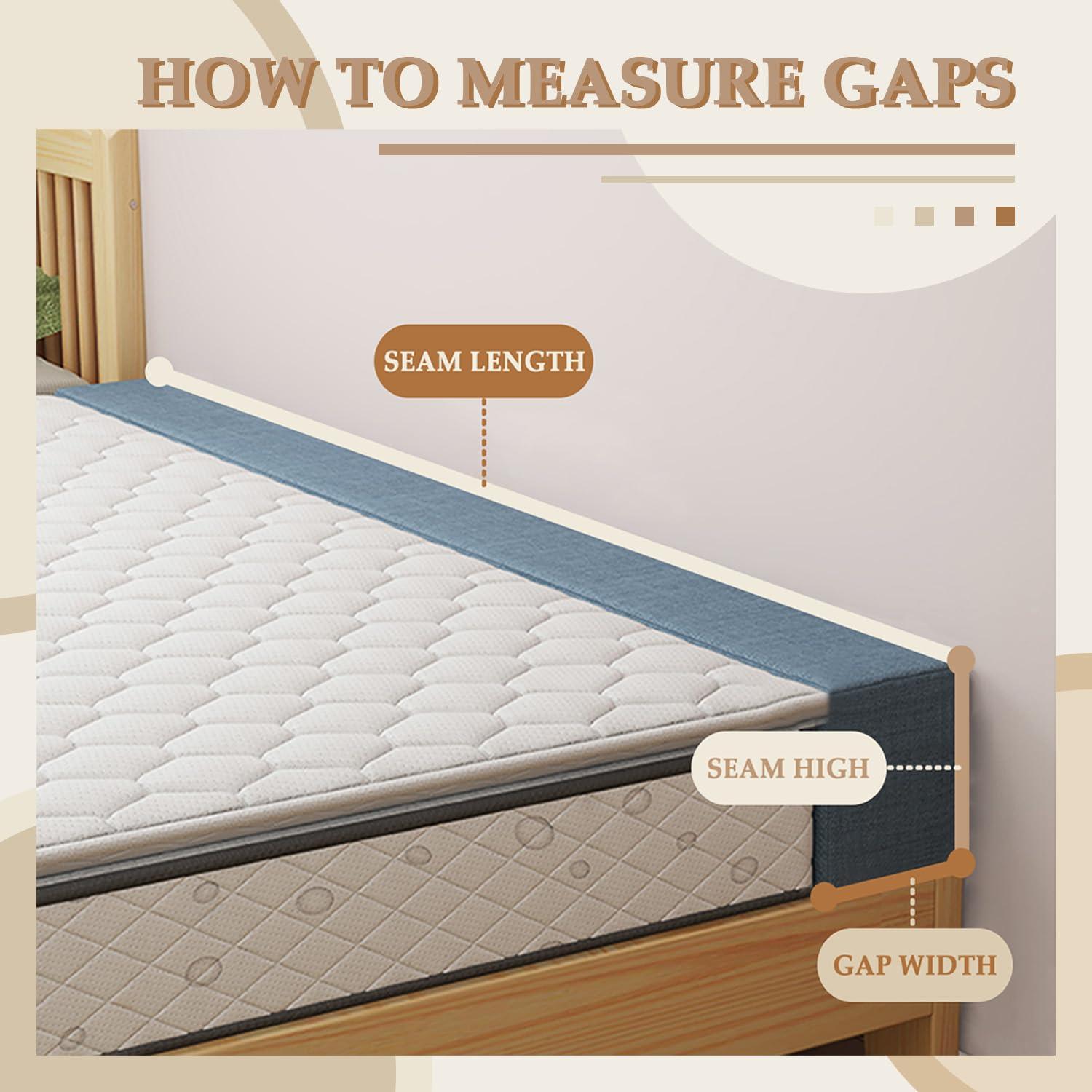 DQWJYYDS DQWJYYDS Bed Gap Filler Mattress Extender 60x2x6in(LxWxH) Mattress Gap Filler Headboard Pillow Close Gap Between Mattress Headboard and Wall for Full/Twin/Queen/Cal King/King Bed,Agate Green