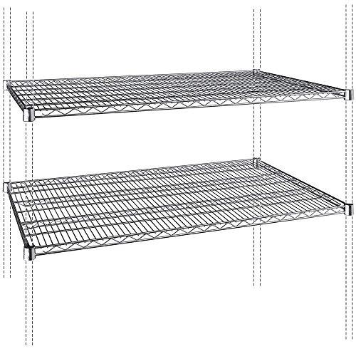 Regal Altair Stainless Steel Wire Shelf |Pack of 2 Shelves| | for Storage in Wet or Dry Environments | No Rust | Ideal for Stores, Restaurants, Businesses and Homes (Stainless Steel Wire Shelves, 24''W x 24''L)