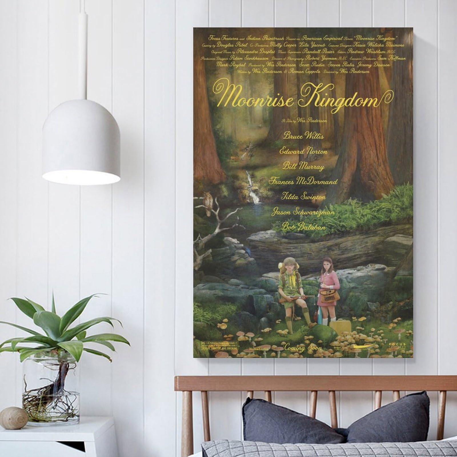 shengkuo Aesthetic Posters Moonrise Kingdom Movie Posters Cool Artwork Wall Art Home Decor Posters Gift Ideas Canvas Art Poster And Wall Art Picture Print Modern Family Bedroom Decor Posters 20x30inch(50x75cm)