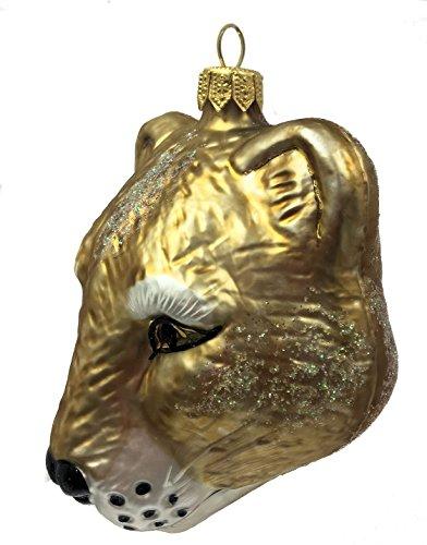 Pinnacle Peak Trading Company Puma Cougar Head Figural Polish Glass Christmas Ornament Wild Cat Mountain Lion