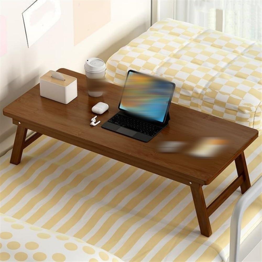 Hveqohls Hveqohls Large Size Coffee Table, Side Table with Foldable Design, Laptop Desk Suitable for Bedroom, Living Room, Office and Bay Window(Yellow,26.4 * 13.5 * 10.6in)