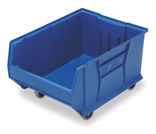 Quantum Storage Systems Quantum Storage Systems QUS994MOBBL Hulk Mobile Heavy Duty Part Organizer Blue Bins 36\" L x 17\" W x 21\" H