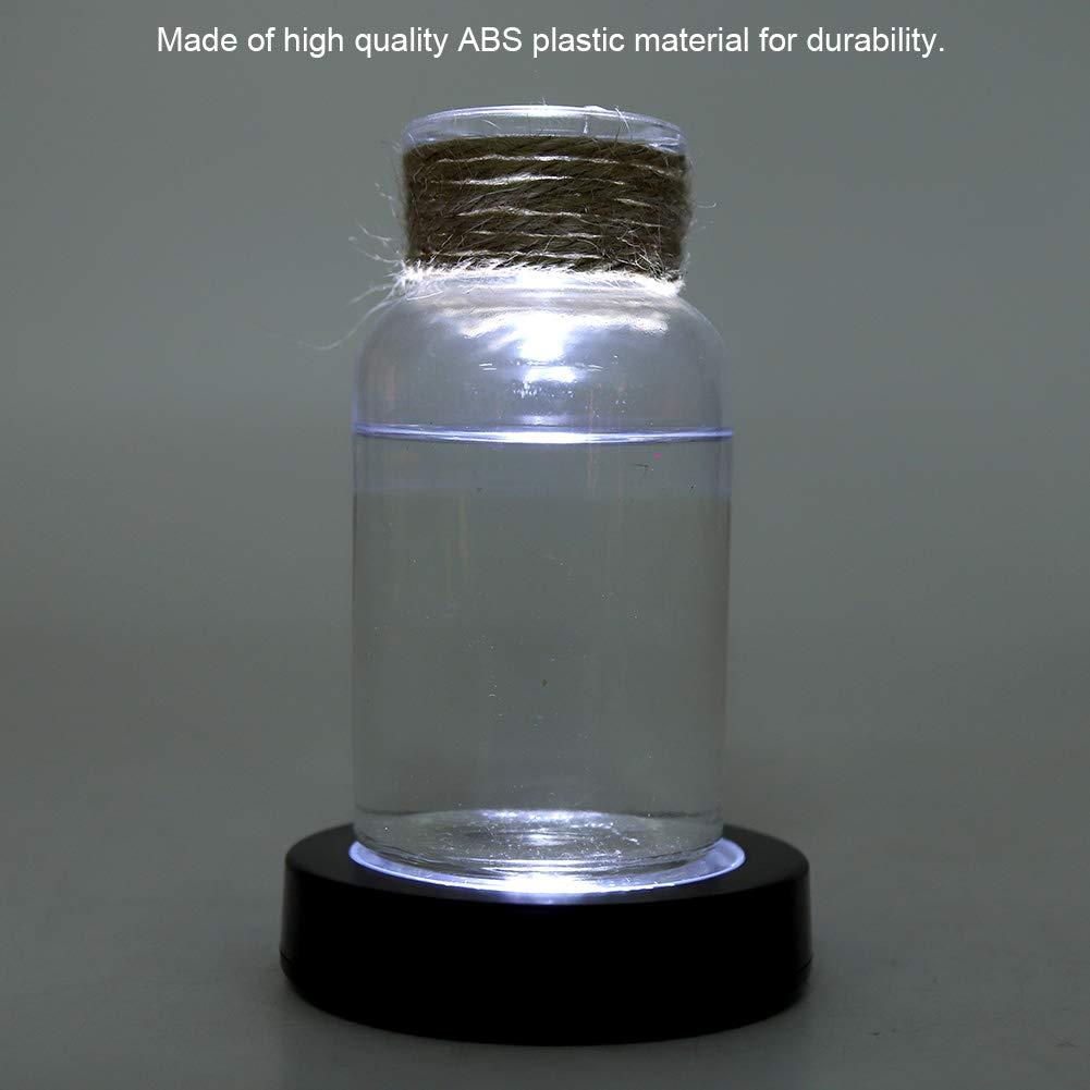 ZAICOLER LED Coaster, Wine Bottle Coaster Drink Coasters LED Bottle Lights Light Up Coasters Bottle Lights for Liquor Bottles (Black Shell)