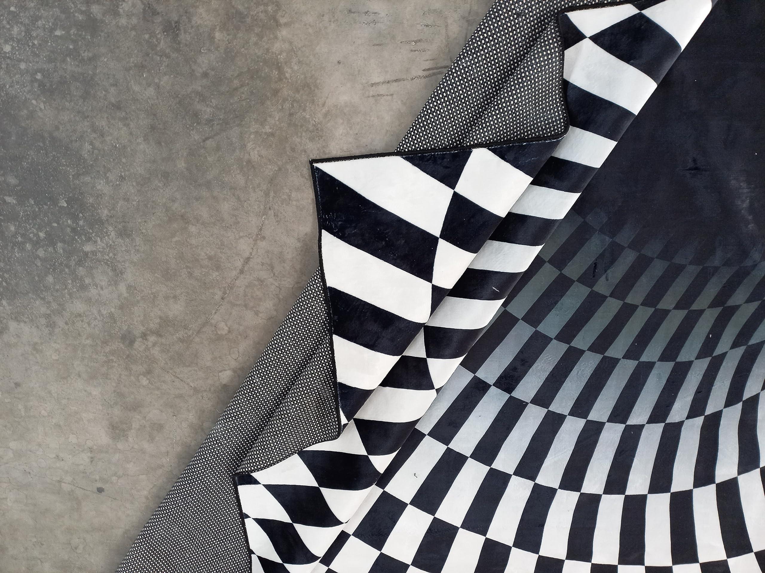 HomeLoft Basics Illusion Rug, Vortex Rug, 3D Rug, Optical Illusion Rug, Optical Illusion,Rectangular Illusion Rug, Vortex Illusion Carpet, Illusion Carpet,3D Rugs D164 (70x110)=180x280cm