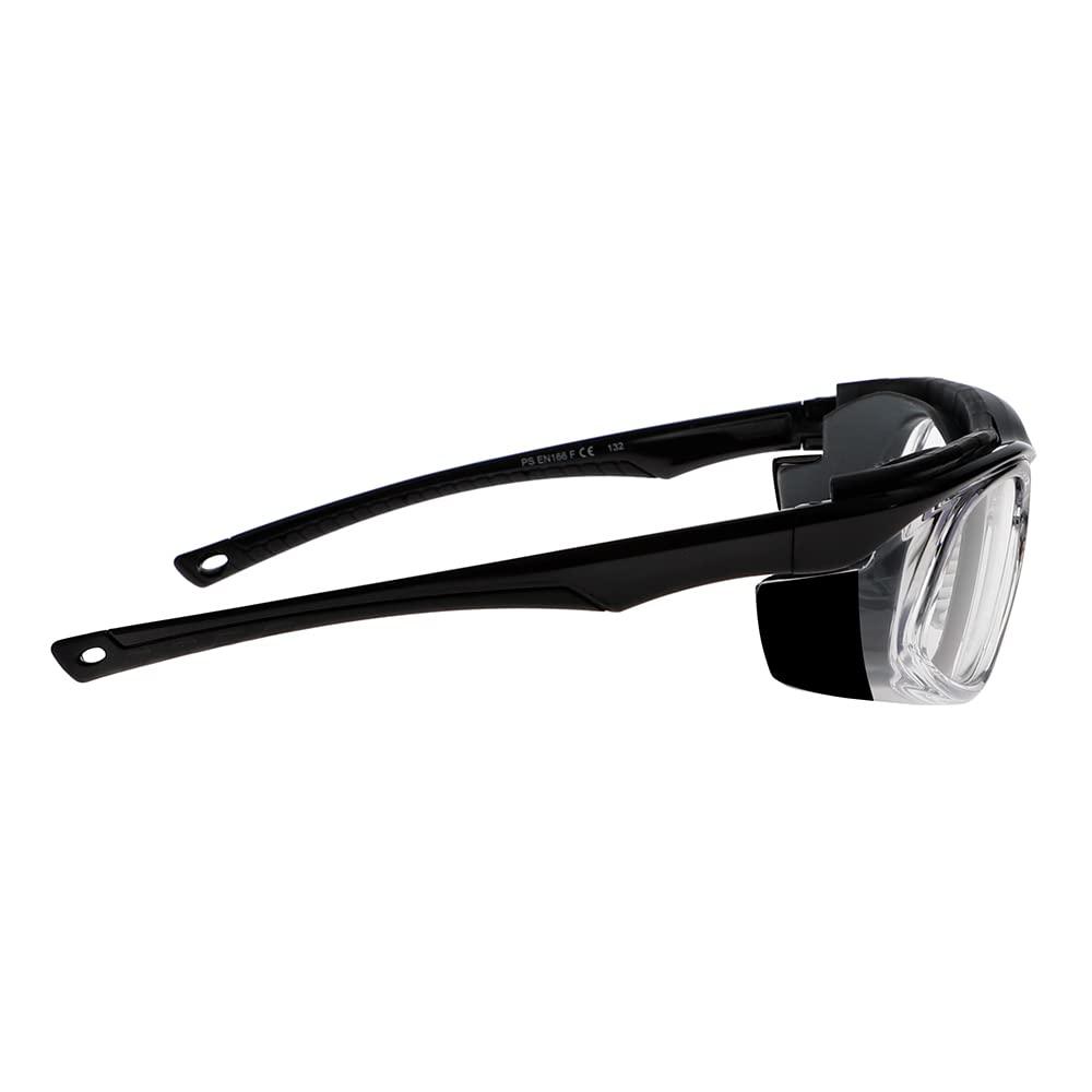 ATTENUTECH ATTENUTECH Radiation Safety Glasses with Full Seal For Splash Protection with .75mm PB Leaded Protective Lenses (Black)