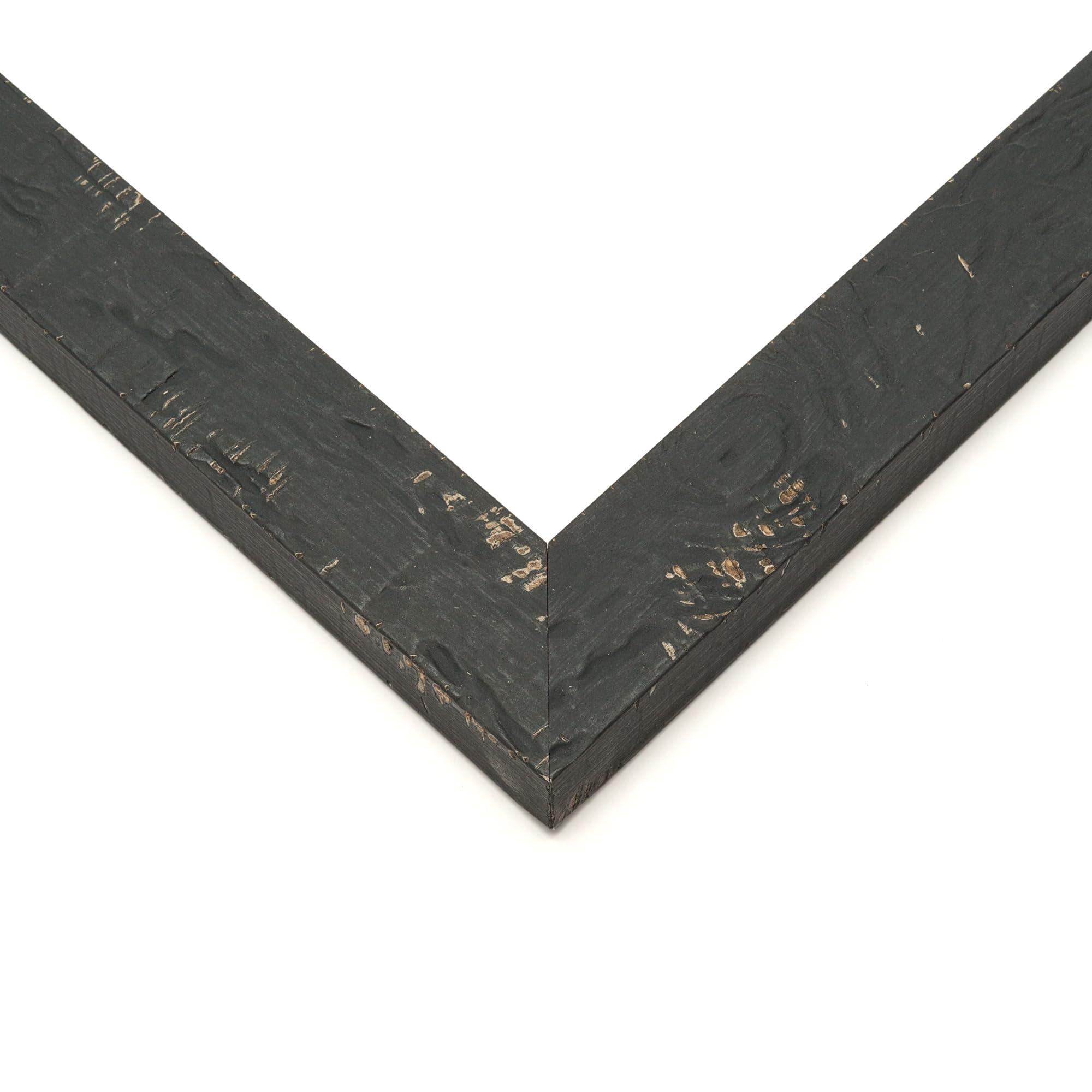 CustomPictureFrames.com 23x16 Frame Black Solid Wood Picture Frame Width 1.125 Inches | Interior Depth 0.5 Inches | Abaco Bohemian Photo Frame Complete with UV Acrylic, Foam Board Backing & Hanging Hardware