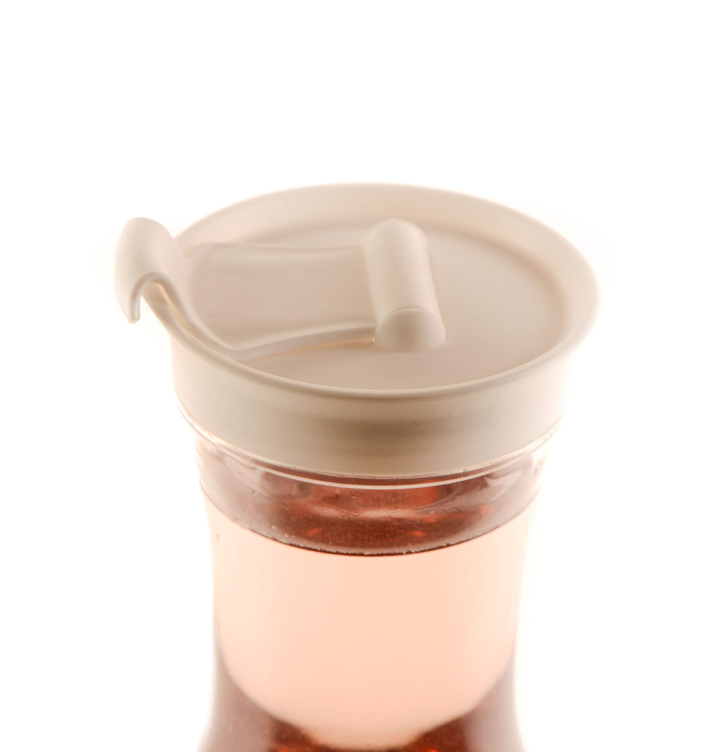 EcoQuality [24 PACK] Clear Plastic Heavy Duty Pitcher - Large Water Carafes, Plastic Bottles with Flip Top Lid, Beverage Pitchers with Lid - BPA Free Plastic Decanter, Juice, Ice Tea, Picnic, Catering (50 Oz)