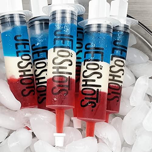 The Original JeloShots Jello Shot Syringes, Medium (up to 2oz), The Original JeloShots™ Gelatin Jello Shot Syringes with Easy-Grip Caps, Reusable (96, Clear)