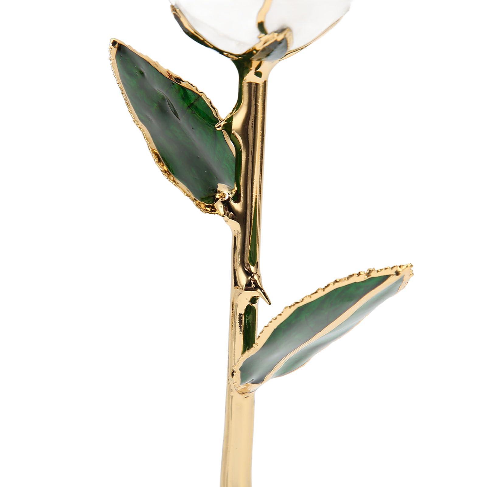 OUCRIY OUCRIY 24K Gold Plated Rose with Stand Gold Dipped Rose Flower Decoration for Valentine\'s Day and Anniversary