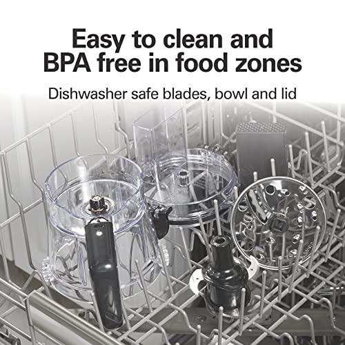 Hamilton Beach Hamilton Beach Stack & Snap 4-Cup Mini Food Processor & Vegetable Chopper, 250 Watts, for Slicing, Shredding, and Puree, Black (70510)