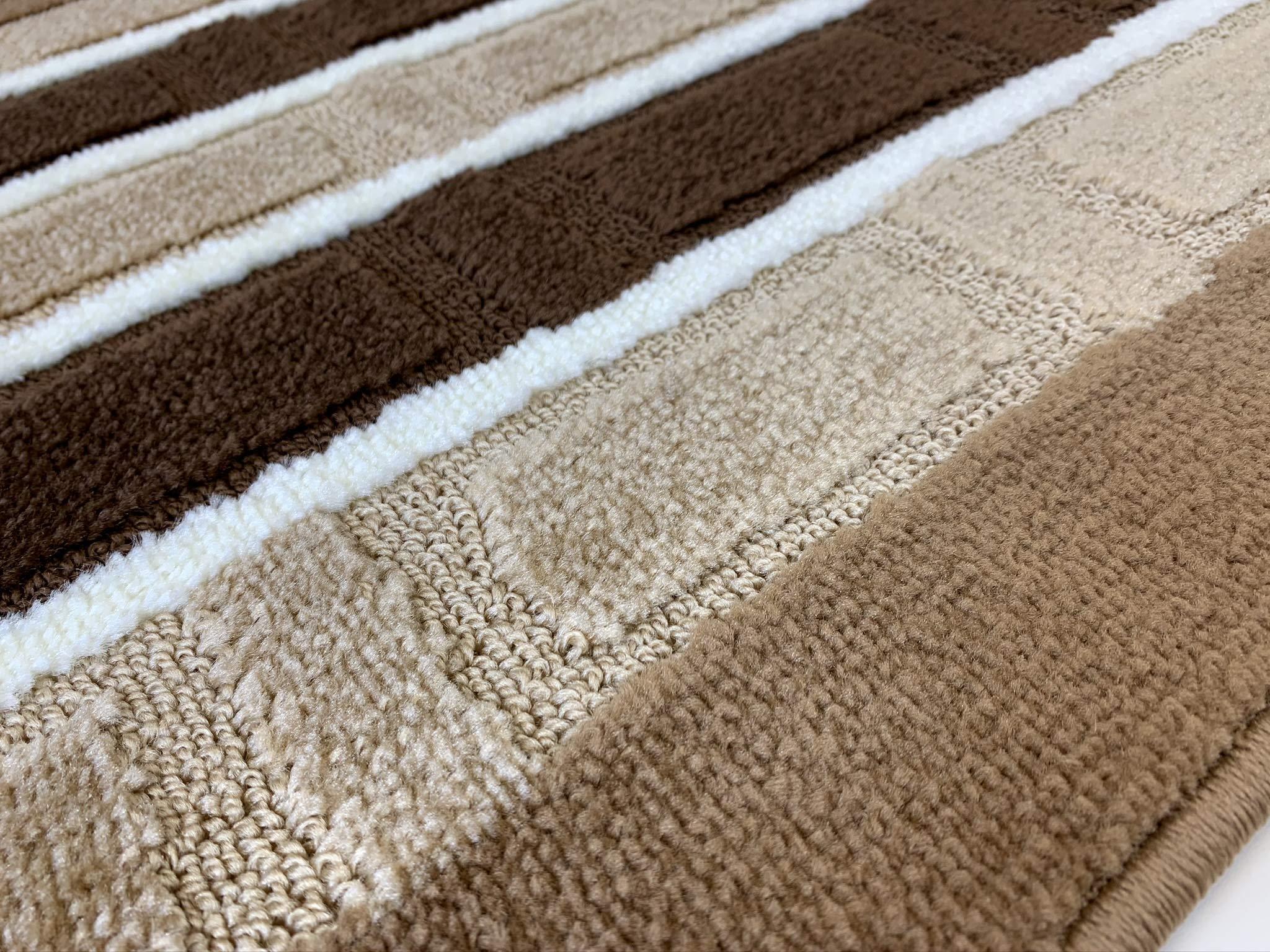 REMNAZ HOME DECOR Custom Length Special Size Non-Slip Carpet Runner Rug for Long Narrow Hallways, Prevent Slippery Cold Floors, Modern Multi, 25 \'\' X 17 \'