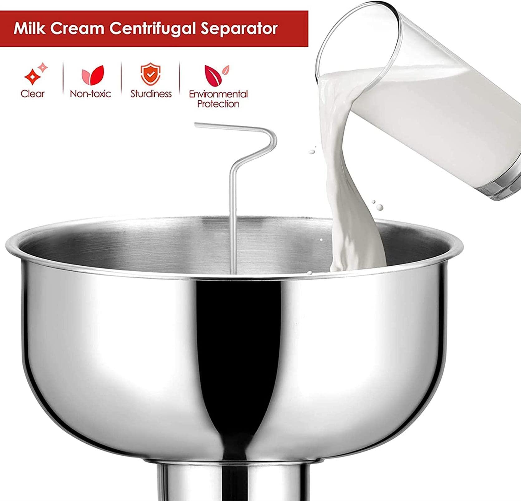 MaGiLL Commercial Electric Fresh Milk Cream Separator, 50L/H, Cream Thickness Adjustable, Milk Skimming Machine, Milk Centrifugal Separator for Sheep Milk, Goat Milk