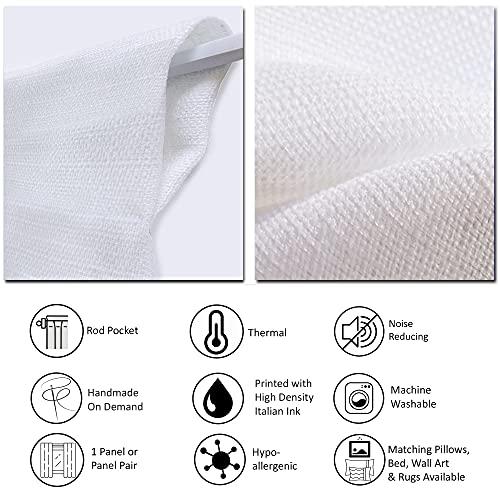 DesignQ DesignQ Curtains 'Romantic Floral Pattern' Curtains for Bedroom, Curtains for Living Room, Curtains & Drapes - Thermal Insulated - Single Panel-52x120