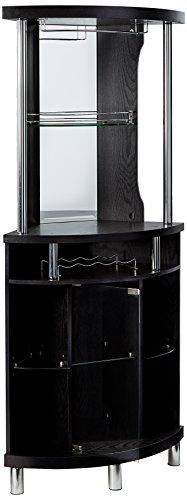 Home Source Home Source Corner Bar Unit, Black