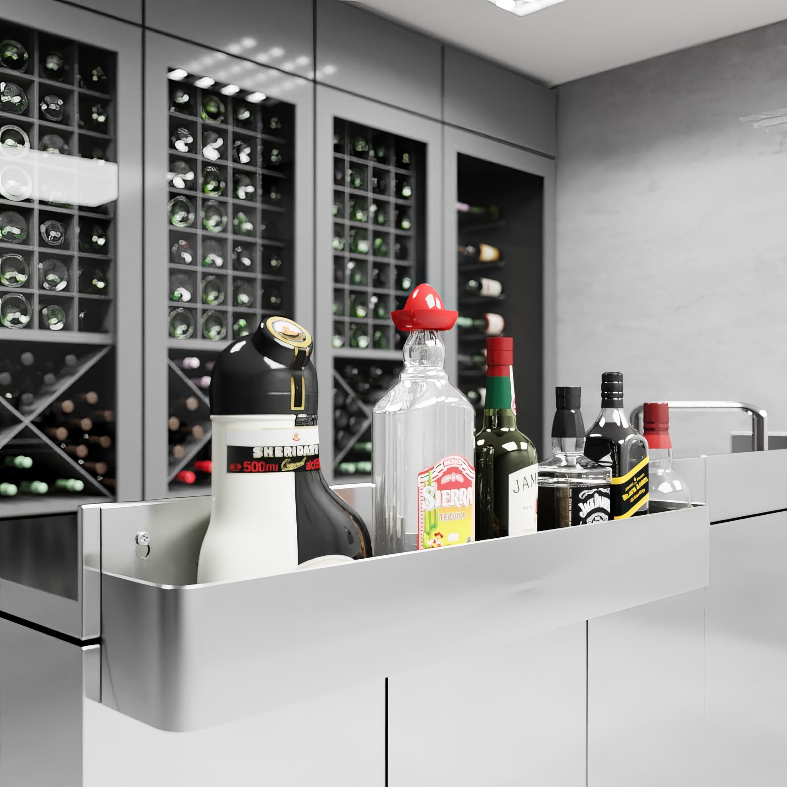 AmGood AmGood 32\" Single Tier Stainless Steel Speed Rail Rack for Commercial Bars, NSF