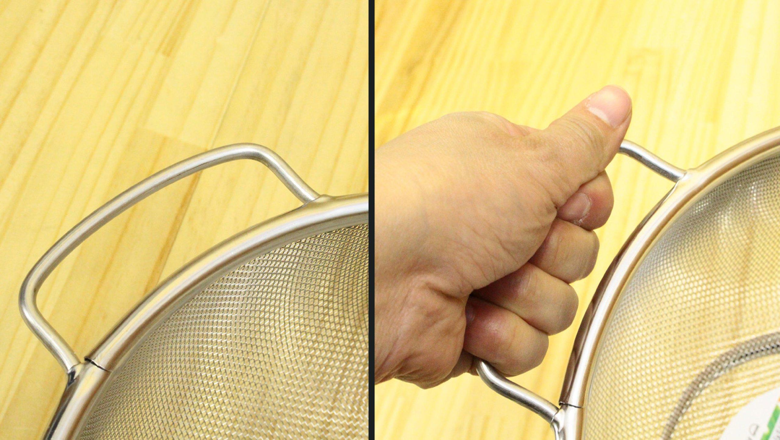 ?????? Inoue Kaami Industrial Strainer 8.7 inches (22 cm), Bottom Included, 18-8 Stainless Steel, Made in Japan