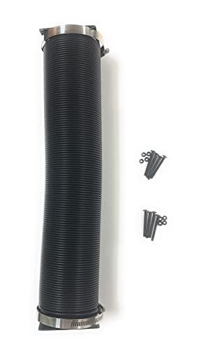 coolerguys Coolerguys Thermal Plastic Duct with End Caps for Electronics, Crypto Mining, RV Ducting (80mm Fan/3" 19.5-60")