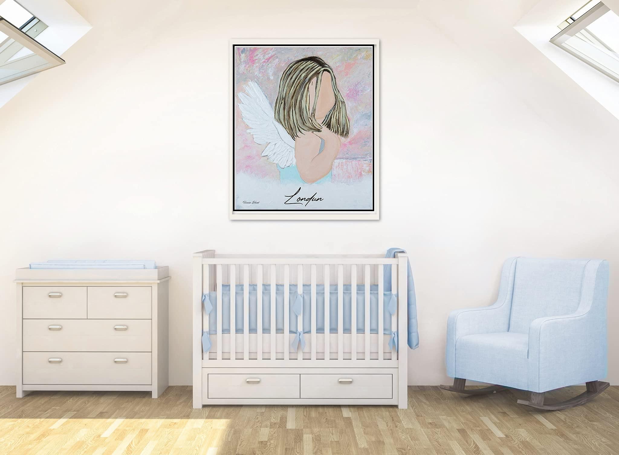 Generic Abstract Angel Painting - Kids Room Dcor - Angel Wall Prints - Angel Abstract Print-Angel Art-Angel Art-Angel Painting-Guardian Angel (Giclee Print, 18x24 Inches)
