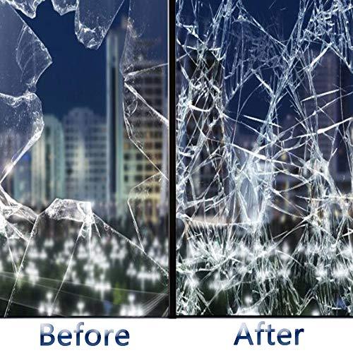 Queenbox Queenbox 3M/10FT Clear Safety and Security Window Film Glass Protection Adhesive UV Prevention Window Film Easy Removal (20IN X10FT)