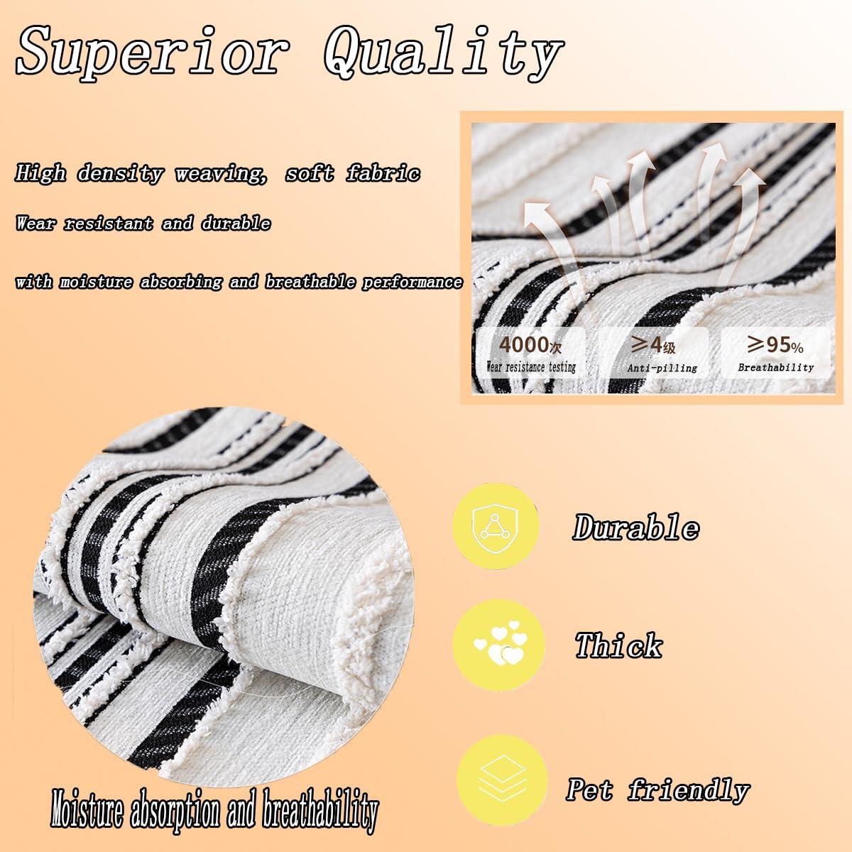 Dfcdcoo Dfcdcoo Pet Couch Covers for Sofa,Striped Chenille Pet Couch Cover Protector Slipcover,Anti-Scratch Sectional Sofa Slipcover Pet-Friendly Loveseat Futon Cover (Orange,90 * 240cm/35.4 * 94.4in)