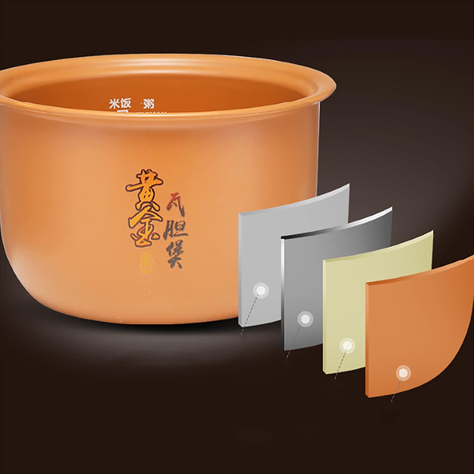 YJYLYHY Rice Cooker&Stew Pot 4/5/6L Large Capacity Terracotta Natural Baked Glaze Non-Stick Liner For Family Dormitory For 1~12 People cooker rice (Size : 6l)