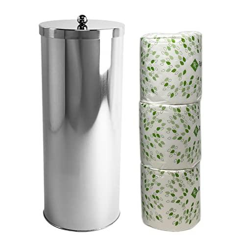 Huji Huji Rust Resistant Stainless Steel Toilet Paper Roll Canister Holder for Bathroom Storage (2, Toilet Paper Canister)