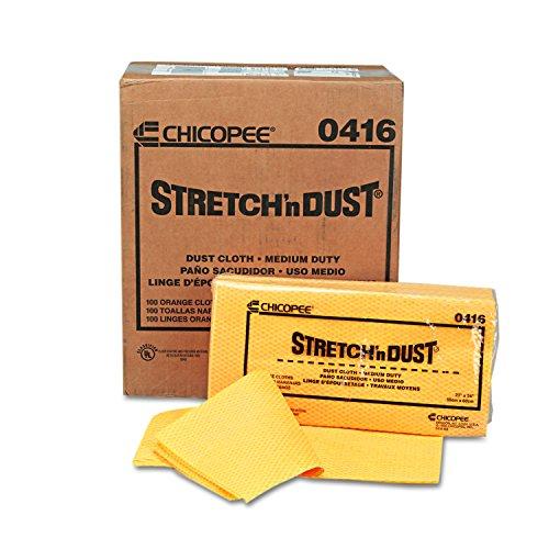 Chicopee Chicopee Stretch'n Dust 0416 Medium Duty Dust Cloth, Yellow/Orange 24-Inch x 24-Inch (100 Count, 5 bags of 20)