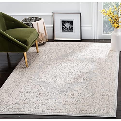Safavieh SAFAVIEH Reflection Collection Runner Rug - 2\'3\" x 8\', Light Grey & Cream, Vintage Distressed Design, Non-Shedding & Easy Care, Ideal for High Traffic Areas in Living Room, Bedroom (RFT664C)