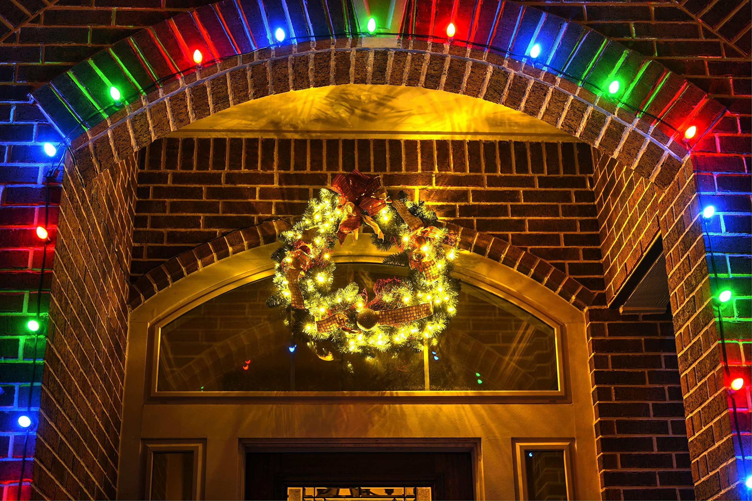 MIK Solutions MIK Solutions C9 LED Bulb (Pack of 25) LED RED Replacement Christmas Light Bulbs Faceted Retrofit Candle Shape Commercial Grade E17 Socket Roof Lights Bulbs