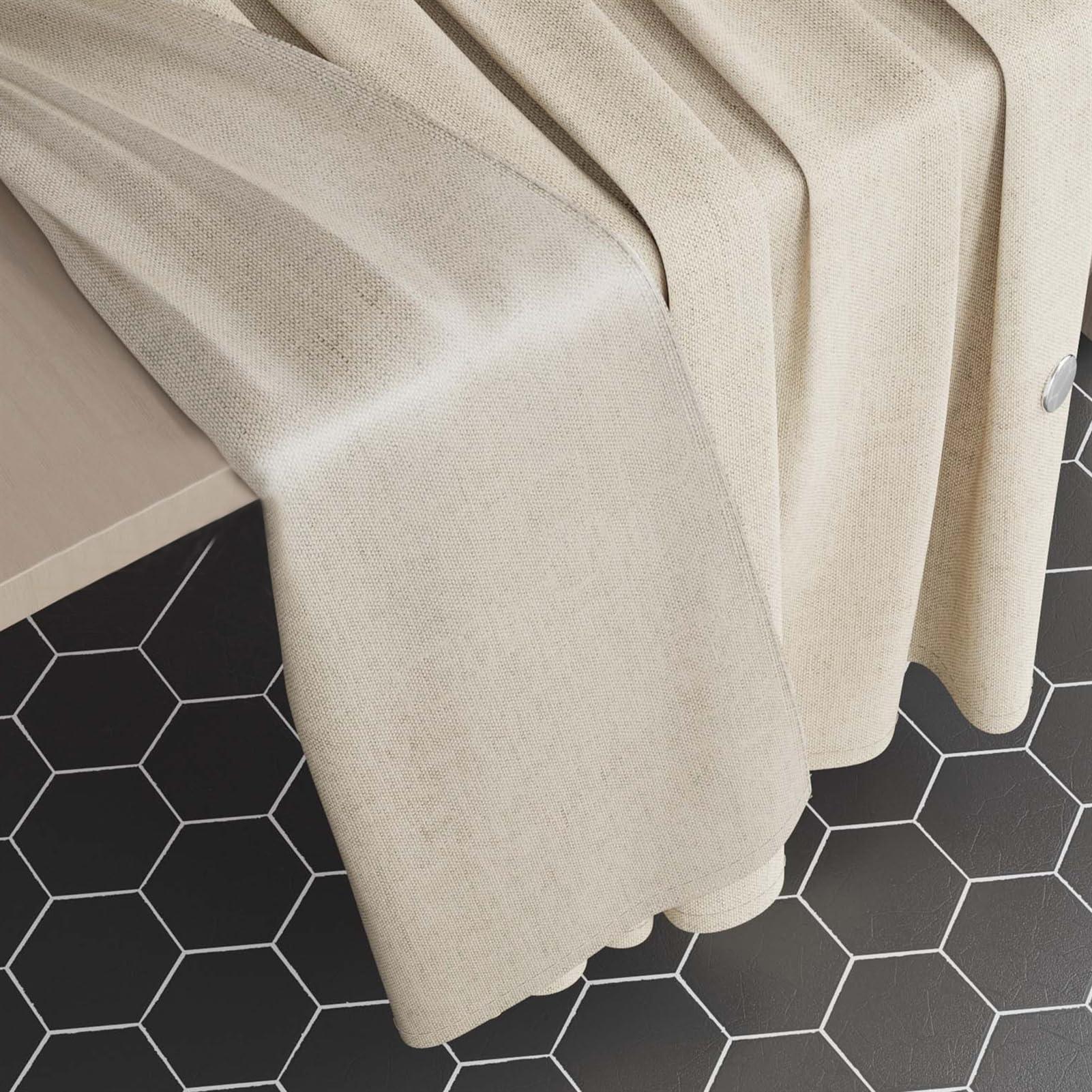 Heavyoff Heavyoff Shower Curtain Heavy Duty Thick Shower Curtains for Bathroom, Linen Waterproof Cloth Bath Curtain Set with Plastic Hooks Pink, W 31\" x L 71\"