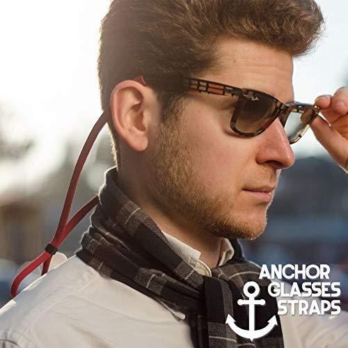 Anchor Glasses Straps Anchor Glasses Straps Glasses Strap 4 Pack Sunglasses Strap Adjustable Stretch Universal Fit for Kids to Adult Sport Eyewear Holder Retainer
