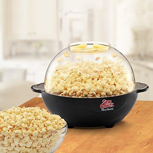 West Bend West Bend Popcorn Machine, Stir Crazy Black