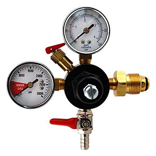 KegWorks Double Gauge Nitrogen Regulator for Draft Beer Keg Dispensing - Nitro Style Draught Beer